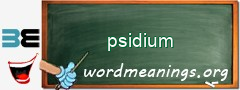 WordMeaning blackboard for psidium